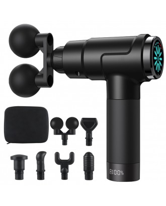 Youmay Dual Heads Fascia Gun Massager Vibrator Muscle Fascial Massage Gun