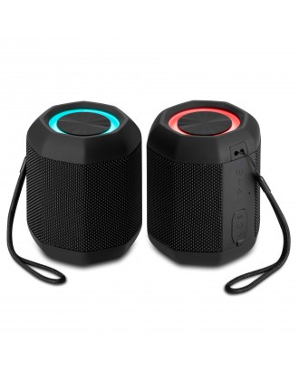 Factory OEM IPX7 waterproof BT AUX TF Card speakers tws music speakers led light rgb blue tooth outdoor speakers waterproof